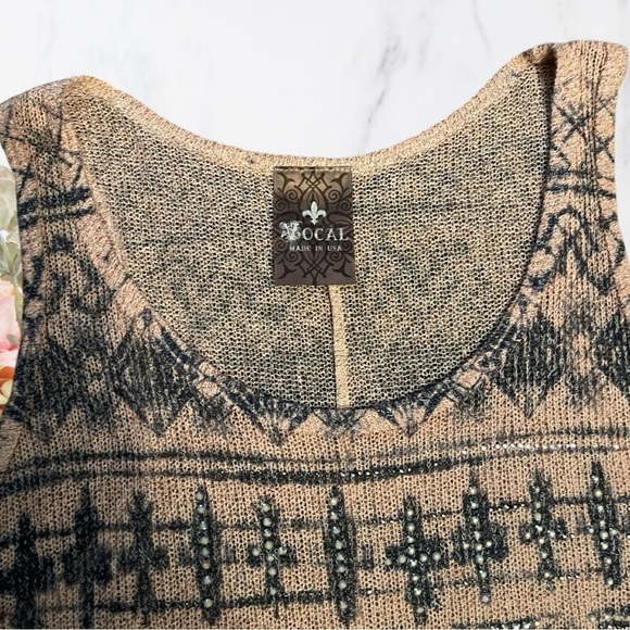 Vocal Aztec Tribal Tank Top Vintage  Sz XL - Picture 3 of 13